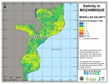 Salinity map of Mozambique