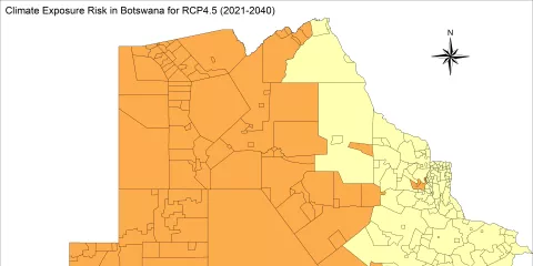 Vulnerability map of Botswana