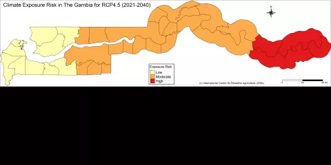 Vulnerability map of The Gambia