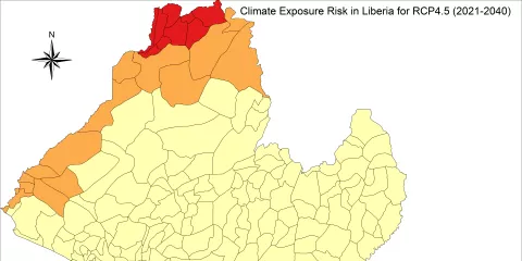 Vulnerability map of Liberia