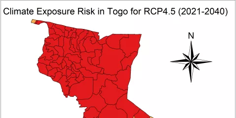 Vulnerability map of Togo
