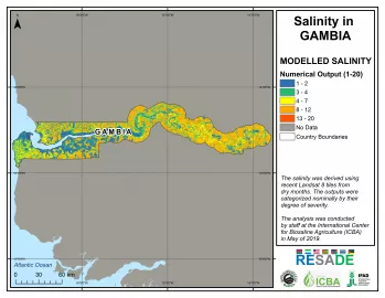 Salinity map of the Gambia