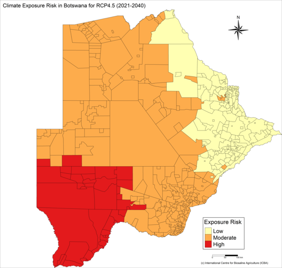 Vulnerability map of Botswana
