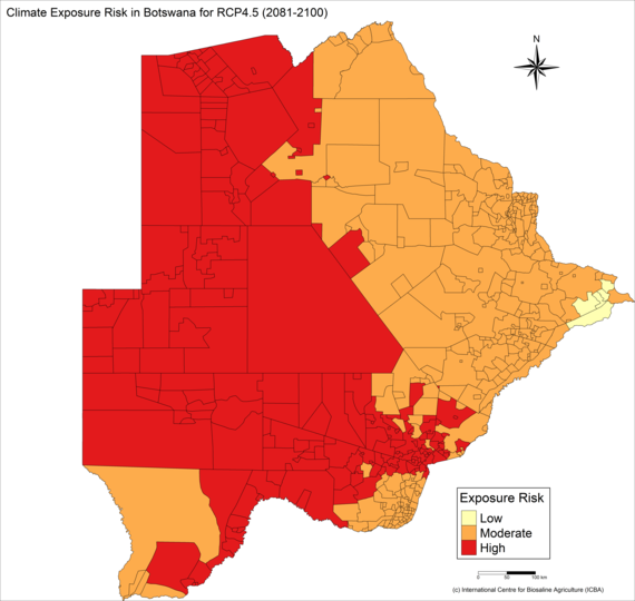 Vulnerability map of Botswana