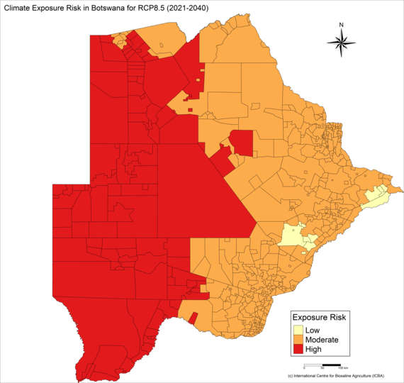 Vulnerability map of Botswana