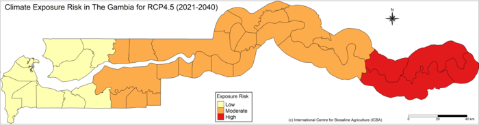 Vulnerability map of The Gambia