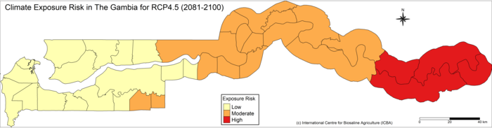 Vulnerability map of The Gambia