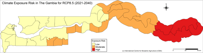 Vulnerability map of The Gambia