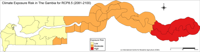 Vulnerability map of The Gambia