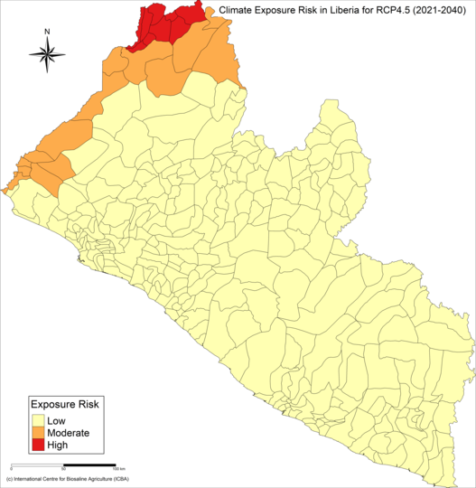 Vulnerability map of Liberia