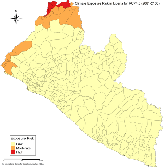 Vulnerability map of Liberia