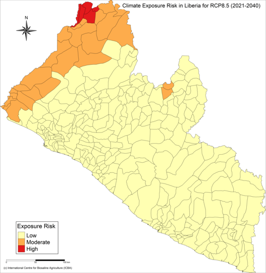 Vulnerability map of Liberia