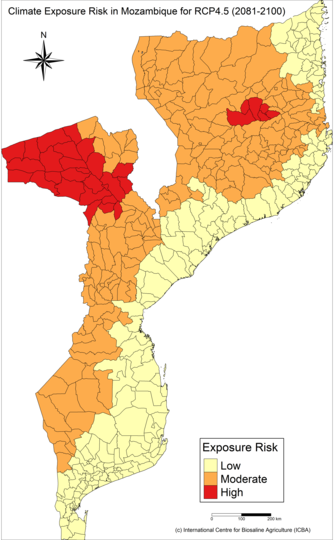 Vulnerability map of Mozambique