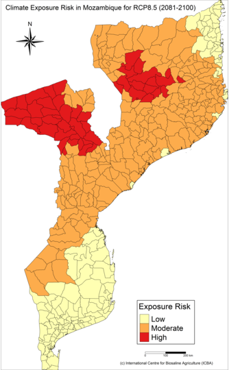 Vulnerability map of Mozambique